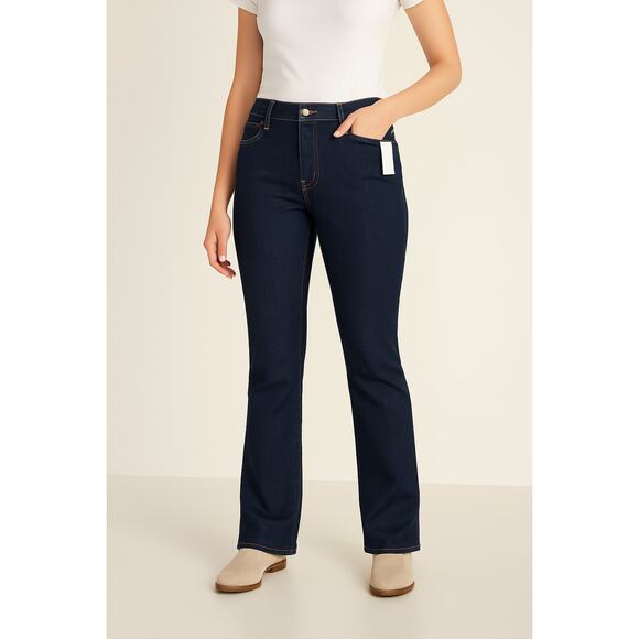 Old Navy Wow Boot-Cut Jeans Size 4 Mid-Rise Dark Wash NWT Women’s Denim - Picture 1 of 7